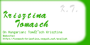 krisztina tomasch business card